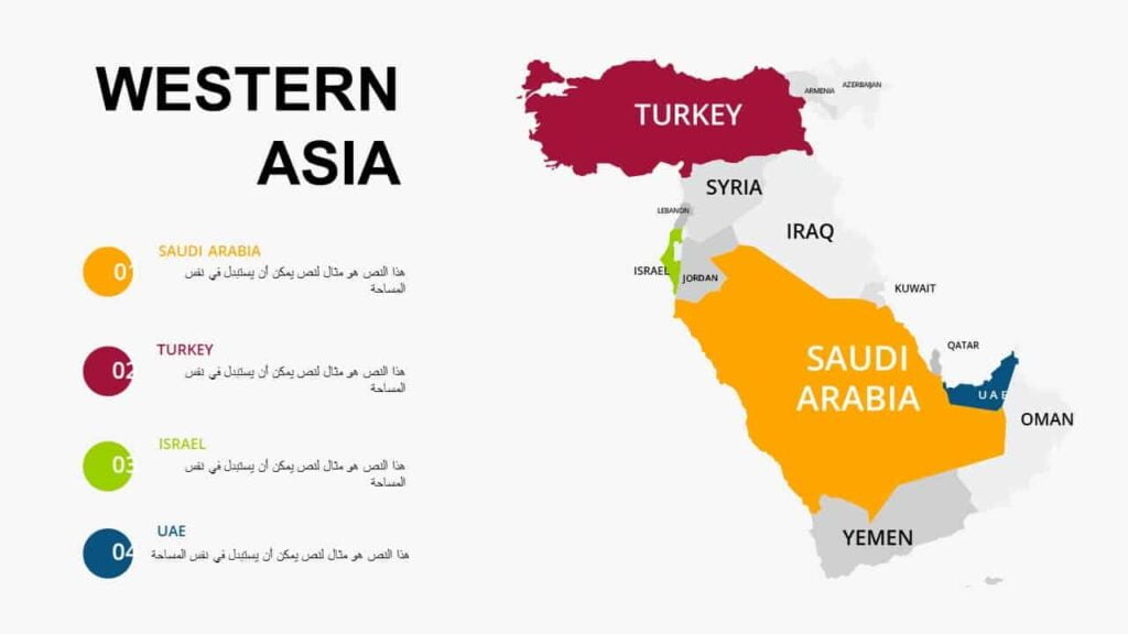 Karten asiatischer und australischer Länder