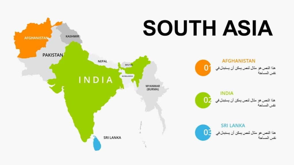 Karten asiatischer und australischer Länder