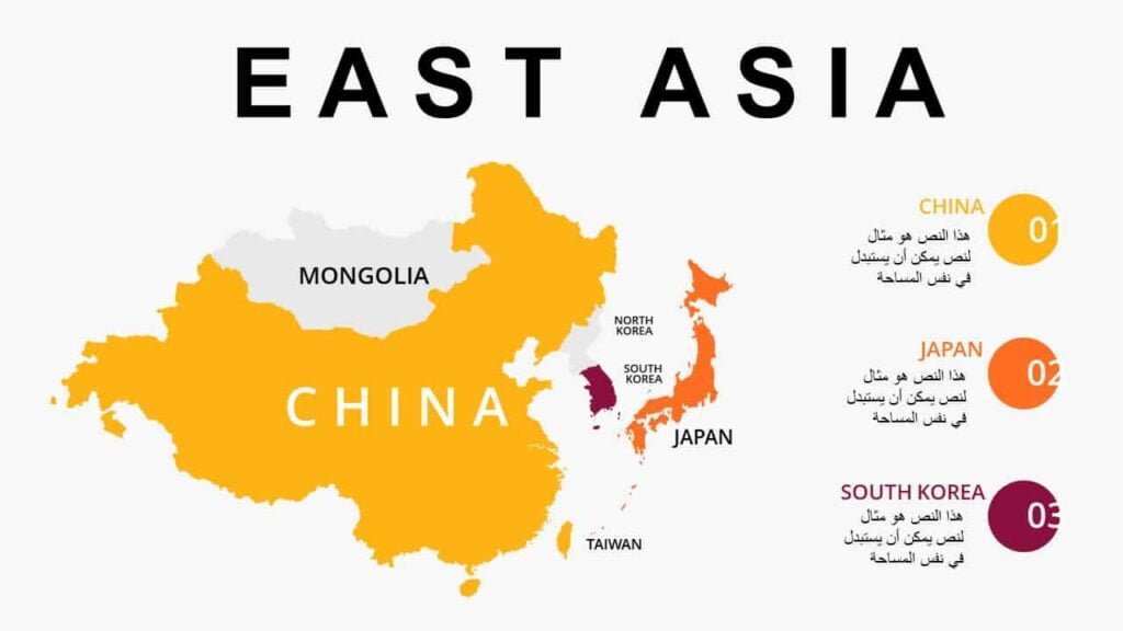 Karten asiatischer und australischer Länder