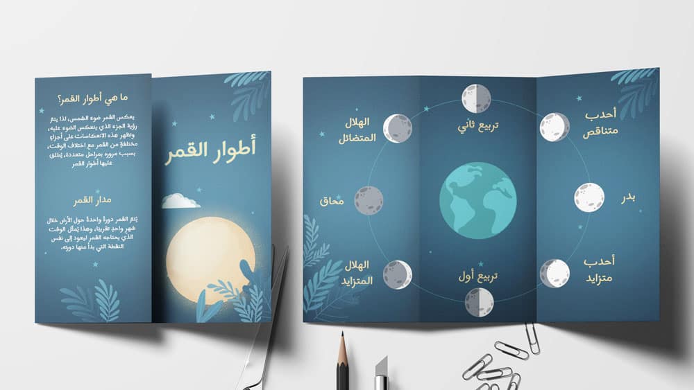 مطوية اطوار القمر