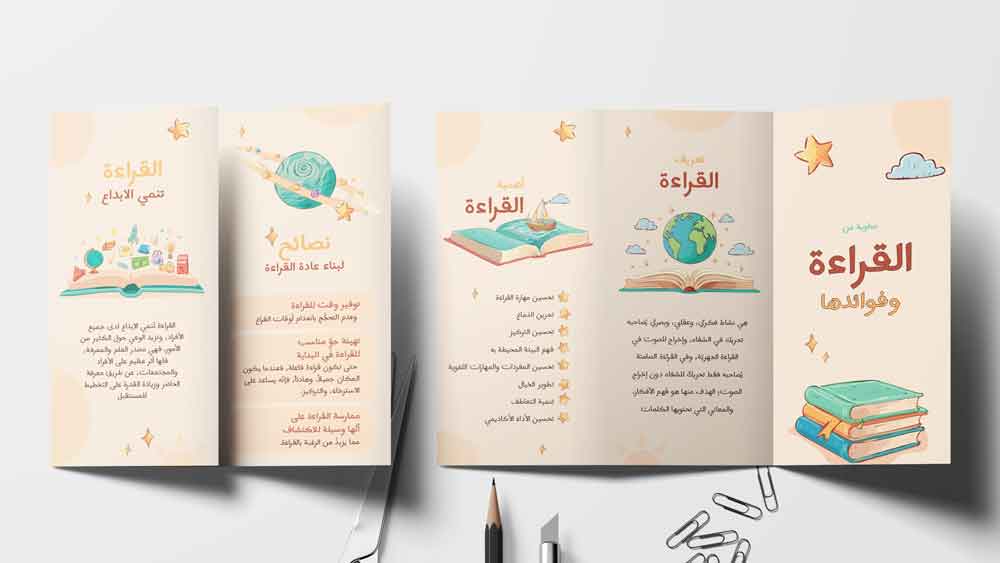 مطوية عن القراءة وفوائدها