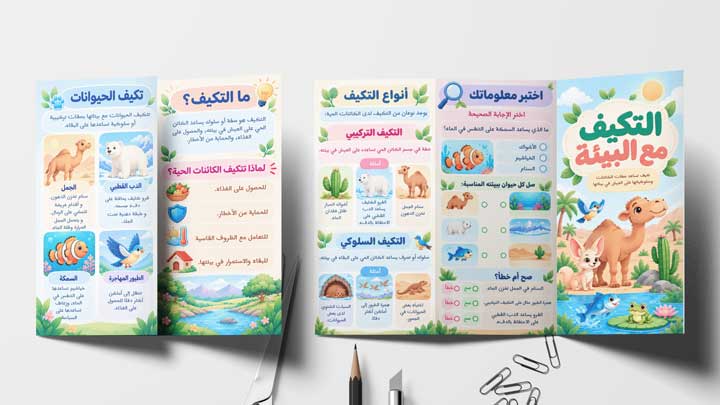 مطوية التكيف ثالث ابتدائي