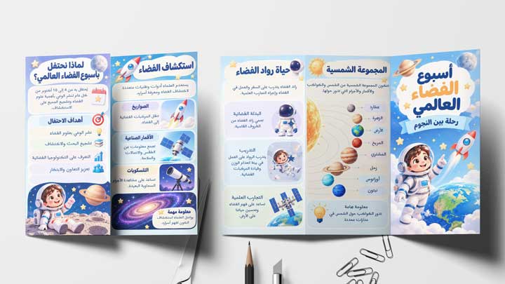 مطوية عن اسبوع الفضاء العالمي