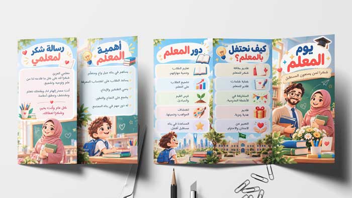 مطوية عن يوم المعلم