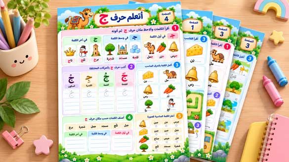 ورقة عمل حرف ج